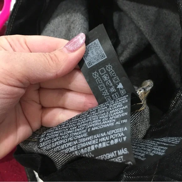 Zara Denim Slit Midi Skirt Dark Blue Zip Hi Waist Women’s Small 9632/271 Y2K 90s - Picture 9 of 10